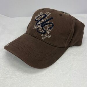 Universal Studios US Brown‎ Hat Plaid Visor Embroidered Adjustable Metal Button